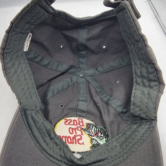 Bass Pro Shops Club Hat Adult Adjustable Strapback Gray Fishing Baseball Dad Cap - Picture 7 of 8